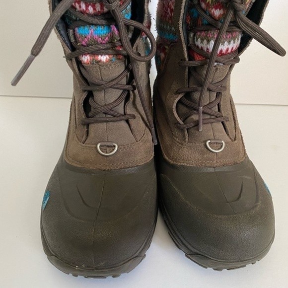 The North Face Shellista Girls faux fur lined multicolor heat‎ seeker boot Sz 4 - Picture 5 of 10